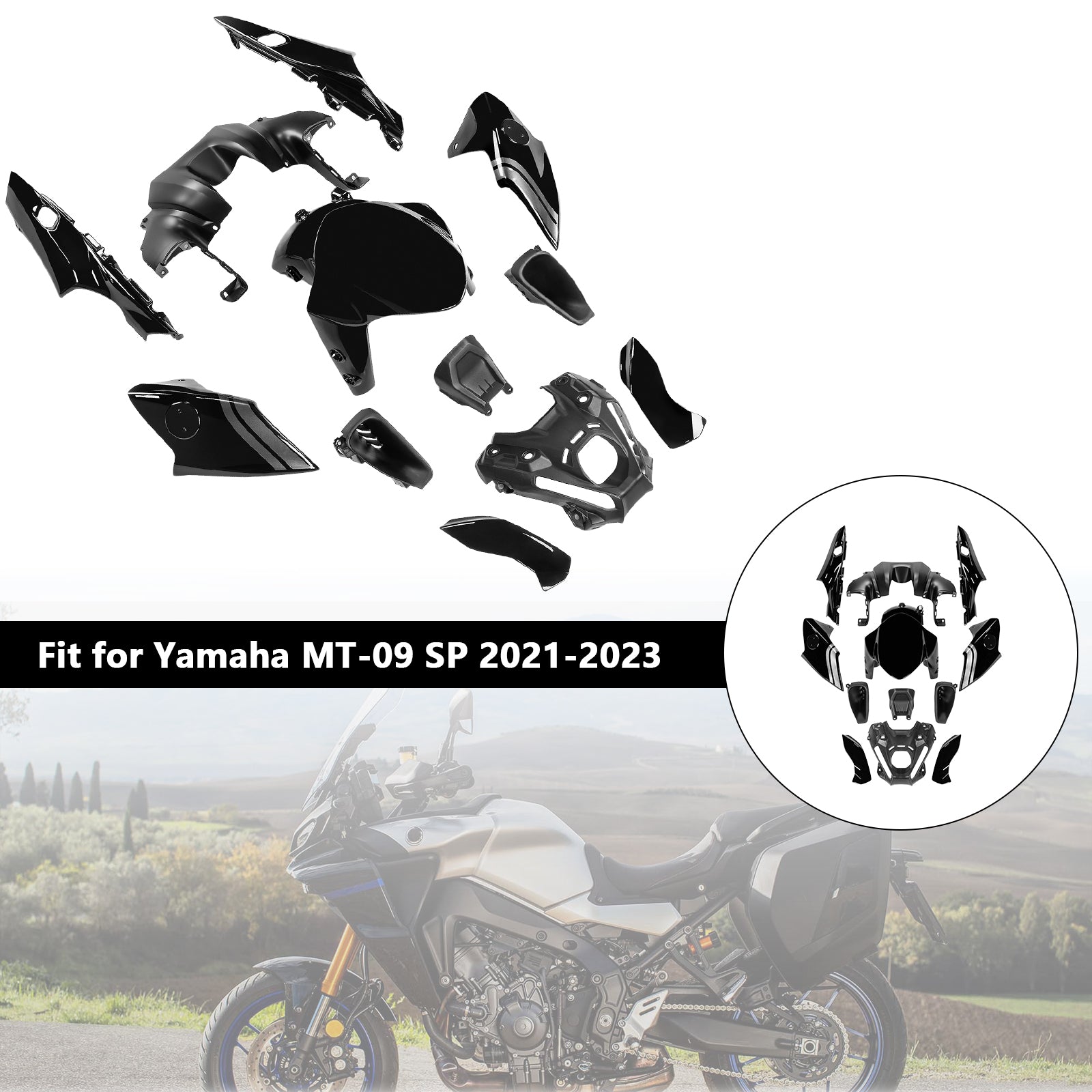 Amotopart 2021-2023 Yamaha MT 09 Verkleidungssatz