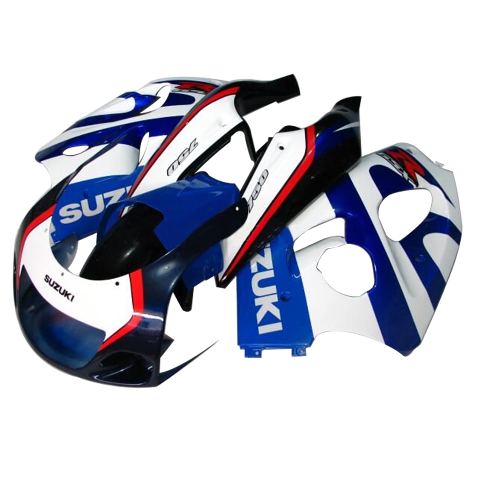 Amotopart Suzuki GSXR600 1996-2000 GSXR750 1996-1999 Azul y Blanco Style3 Kit de carenado