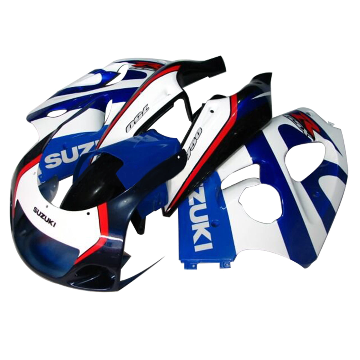 Amotopart Suzuki GSXR600 1996-2000 GSXR750 1996-1999 Blue&White Style3 Fairing Kit