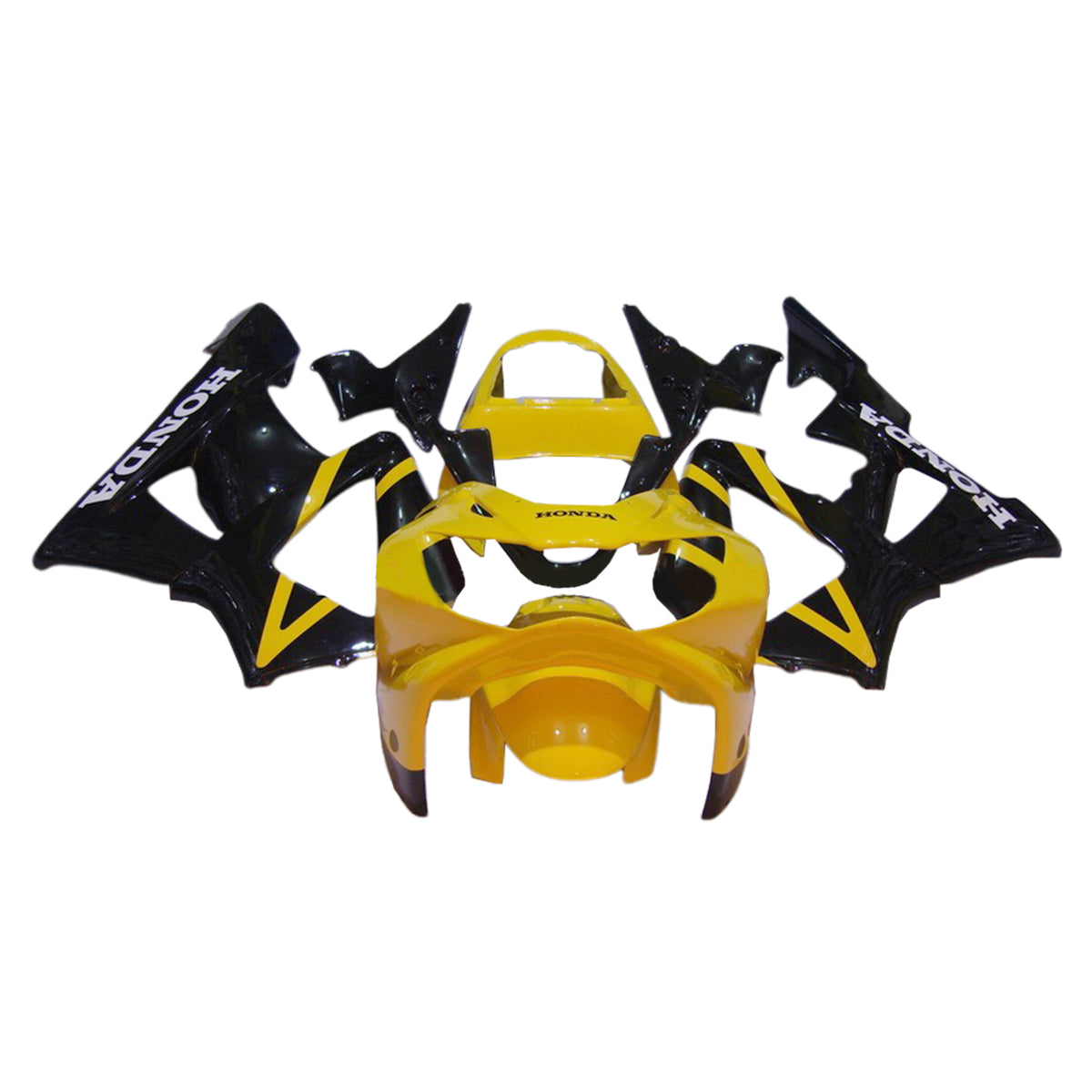 Amotopart 2000-2001 Honda CBR929RR Kit de carenado negro amarillo y logotipo