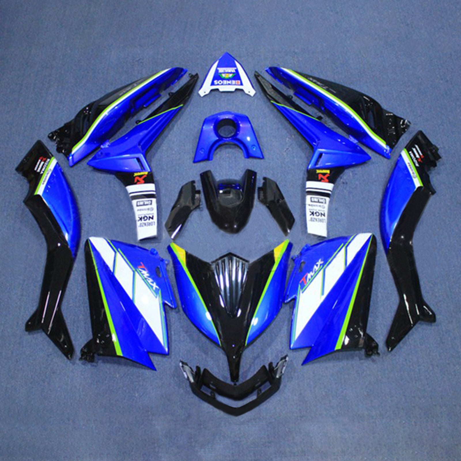 Amotopart 2015-2016 Yamaha T-Max TMAX530 Blue Black Fairing Kit