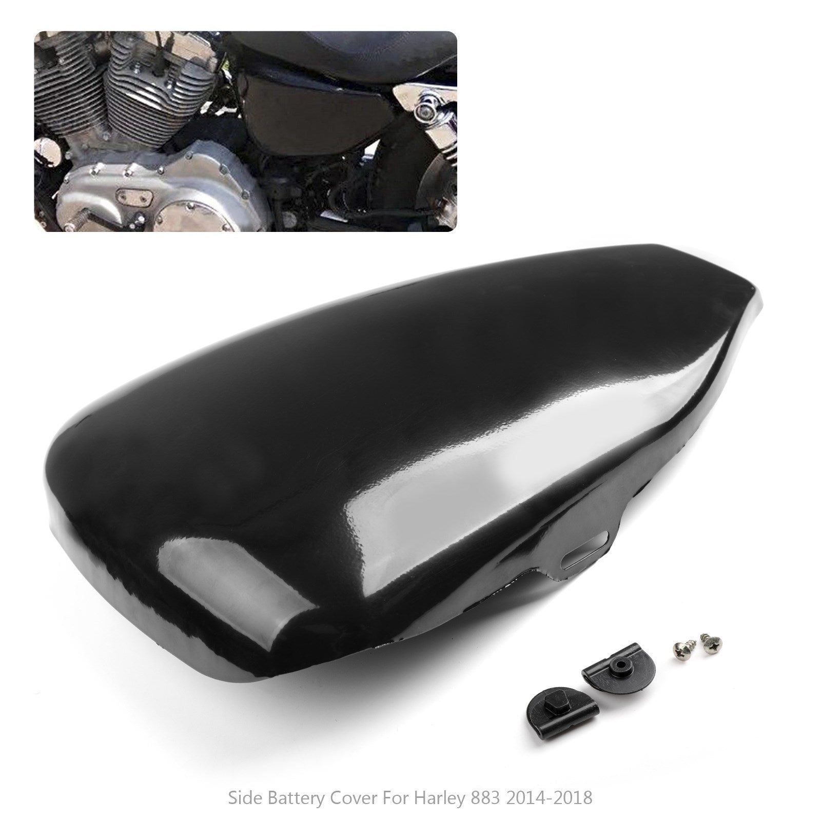 1 piece Left Side Battery Cover For Sportster XL Iron 883 1200 2014-2018