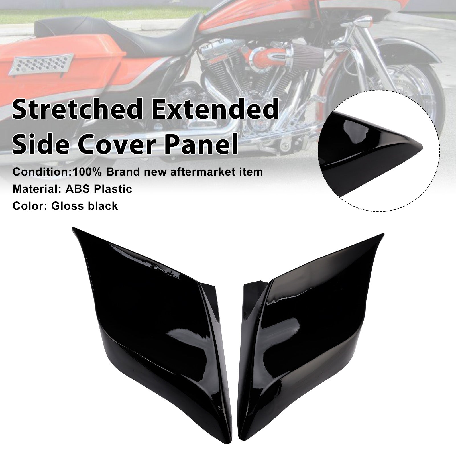 09-13 Touring Electra Street Road Glide Stretched Extended Side Cover Panel