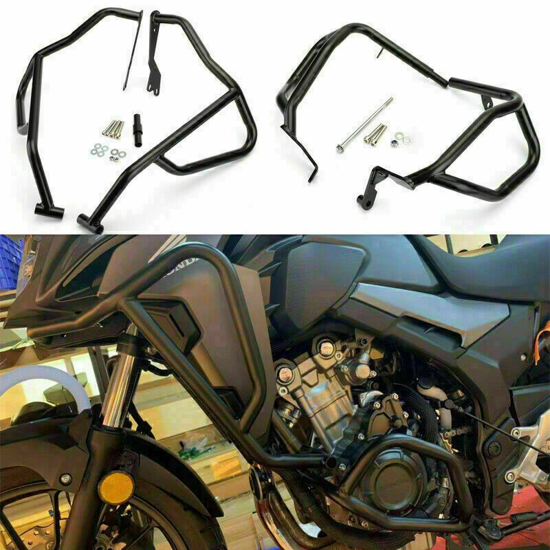 2019-2023 2022 Honda Cb 500 Cb500X Crash Bars Engine Guards Set Black
