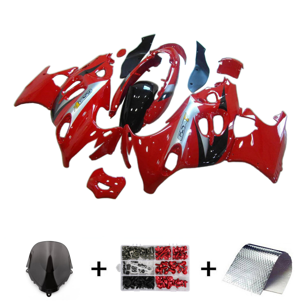 Amotopart Verkleidungssatz für Suzuki Katana GSX600F GSX750F, 1998–2006, Rot