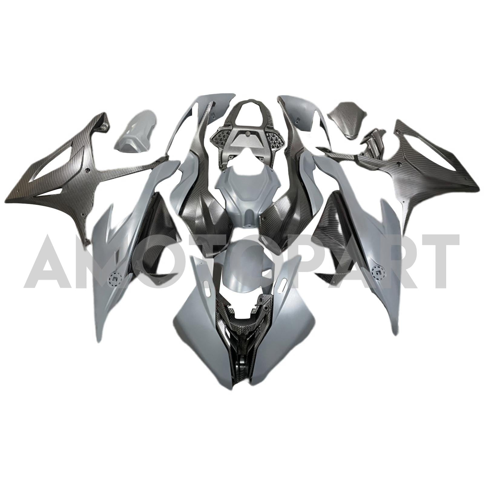 Amotopart BMW S1000RR 2019-2022 Witte en grijze kuipkit