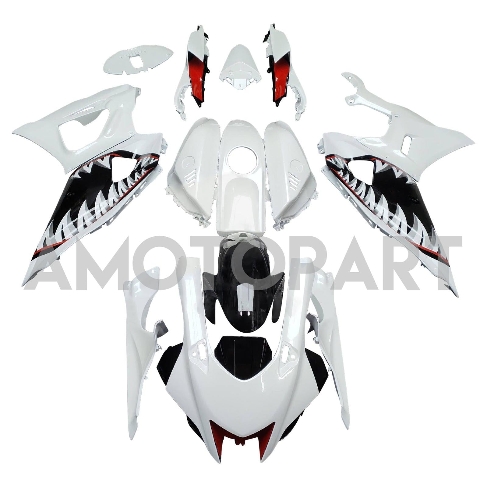 Amotopart 2021-2025 Yamaha YZF-R7 White Black Fairing Kit