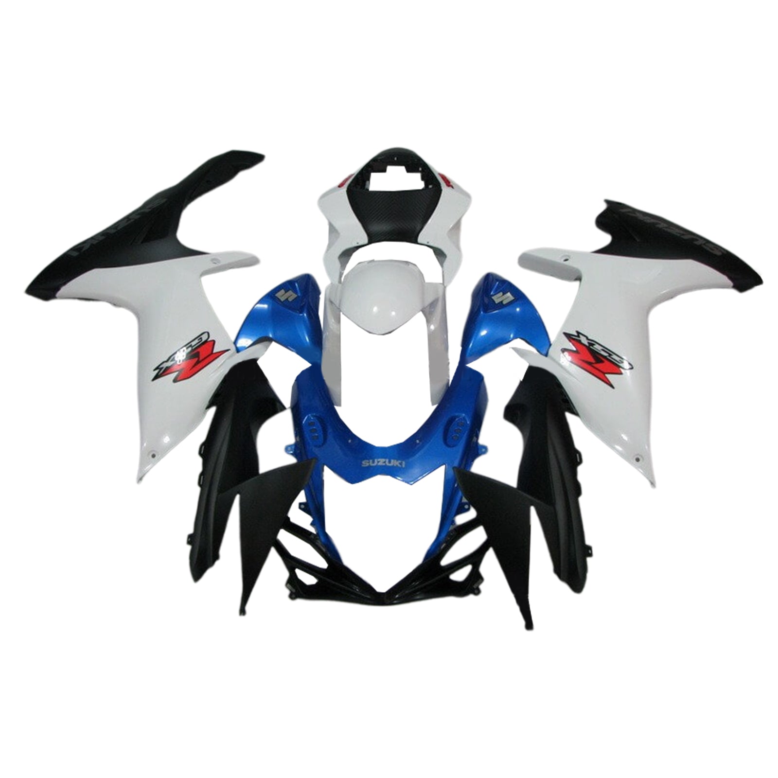 Amotopart 2011-2024 K11 GSXR 600/750 Suzuki Blu&Bianco Style2 Kit carena