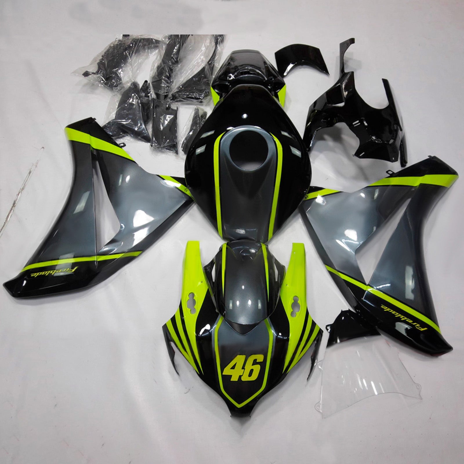Amotopart 2008-2011 Honda CBR1000RR Black Fairing Kit