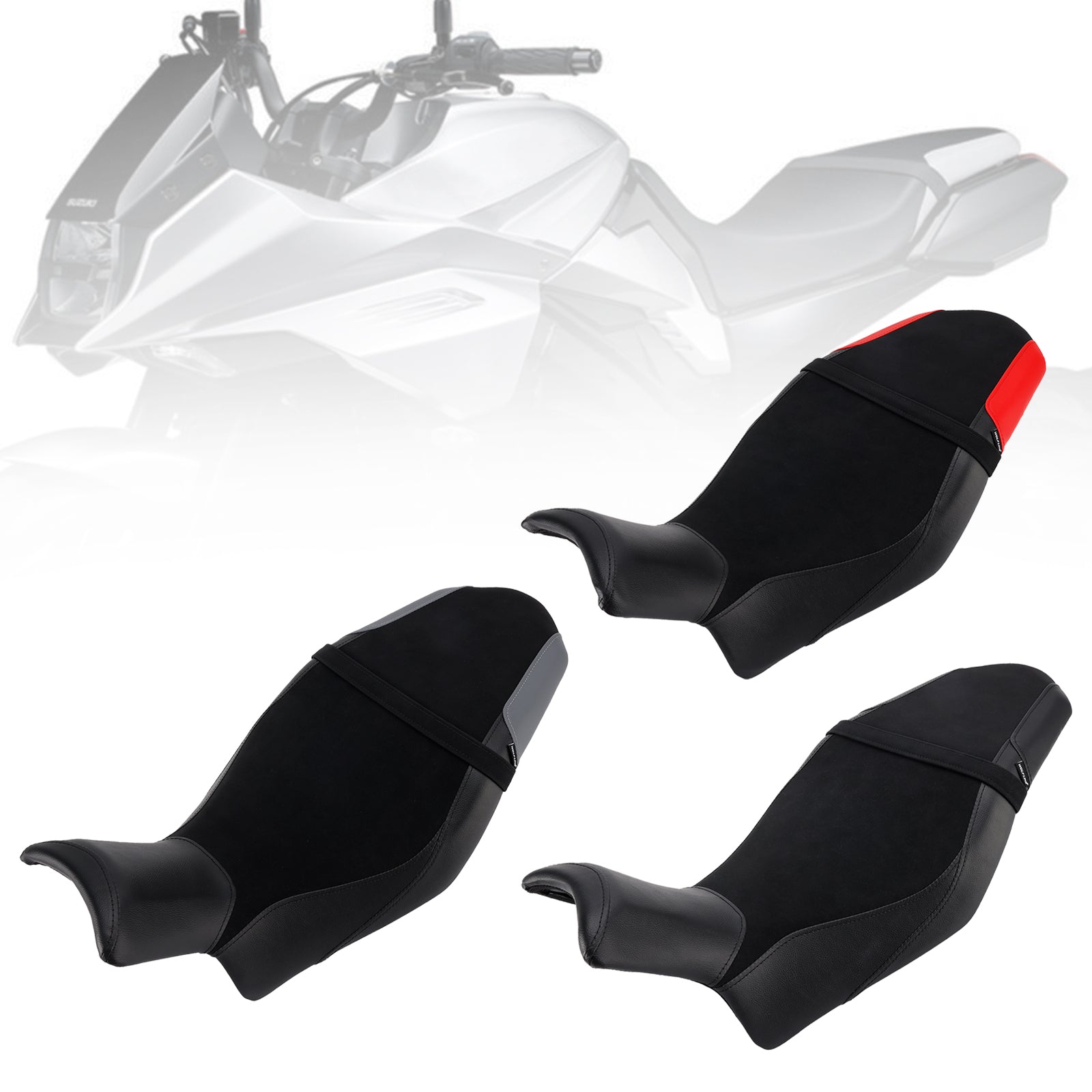 2019-2024 Suzuki Katana Complete Cushion Rider Passenger Seat Red