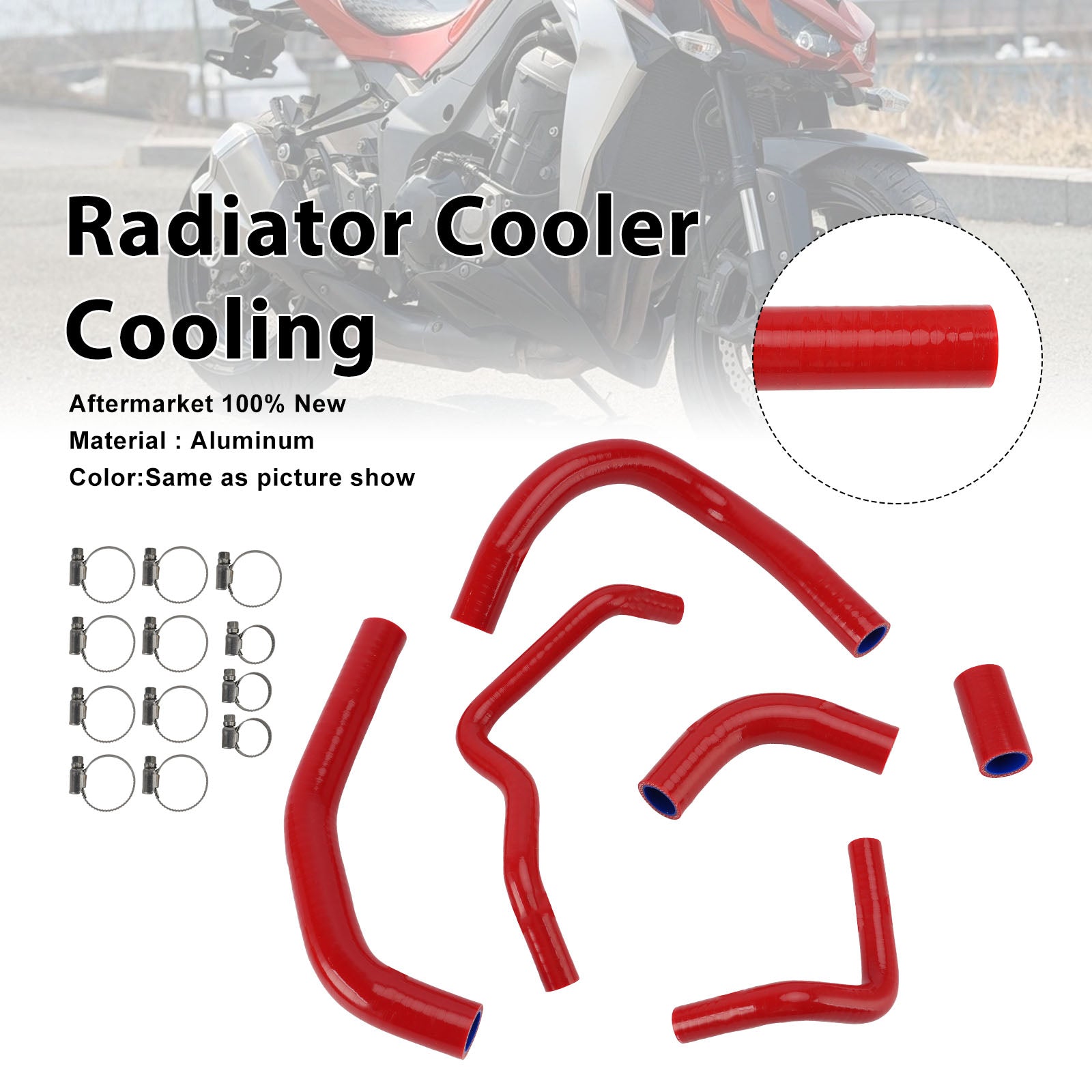 Kawasaki Z1000 Z1000SX Z1100 Silicone Radiator coolant Hose kit
