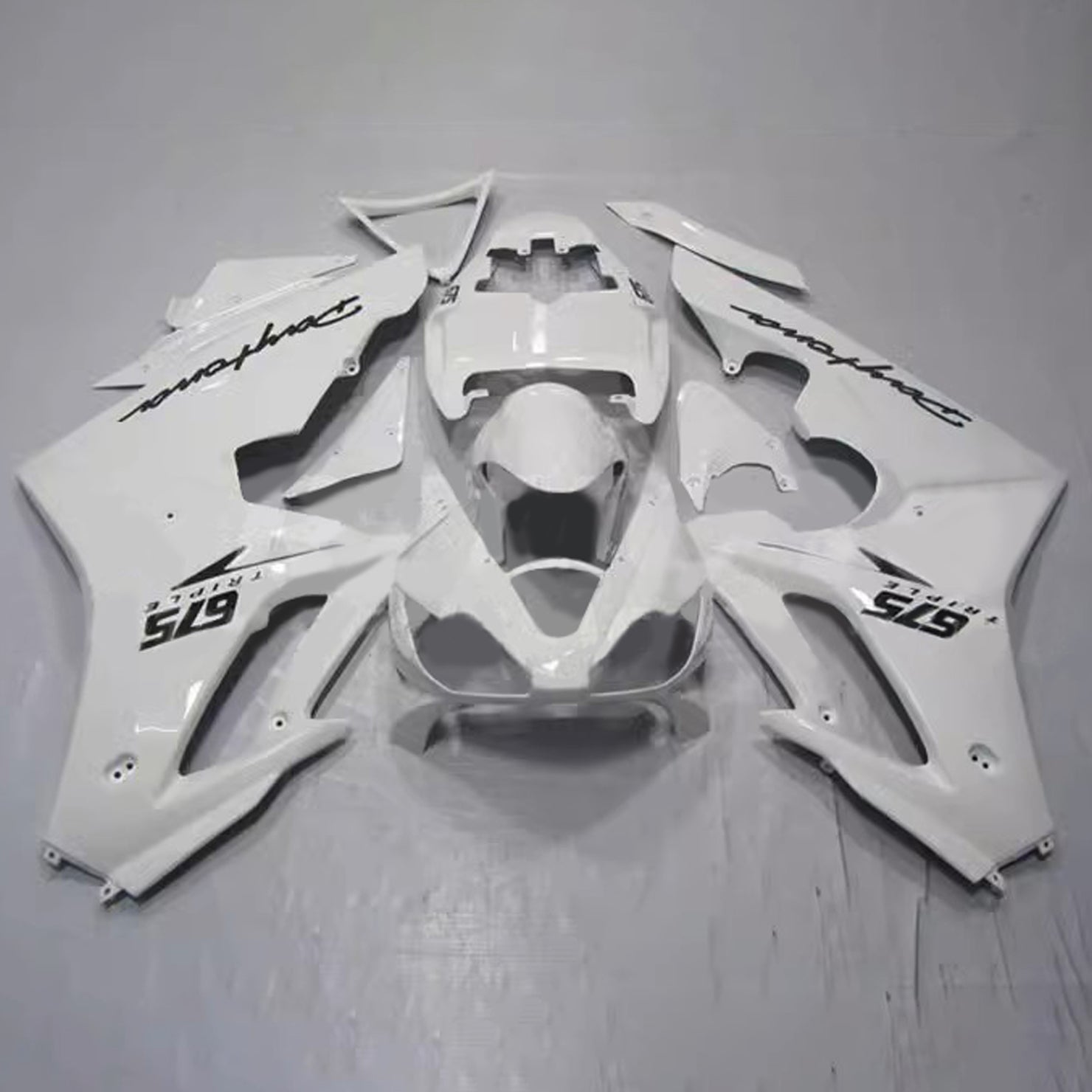 Amotopart 2009-2012 Triumph Daytona 675 Glossy White Fairing Kit