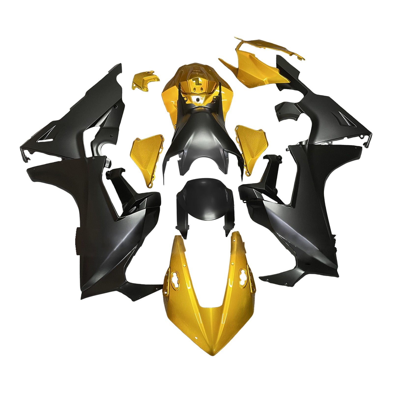 Amotopart 2017-2023 Honda Gold Black CBR1000rr Kit de carénage