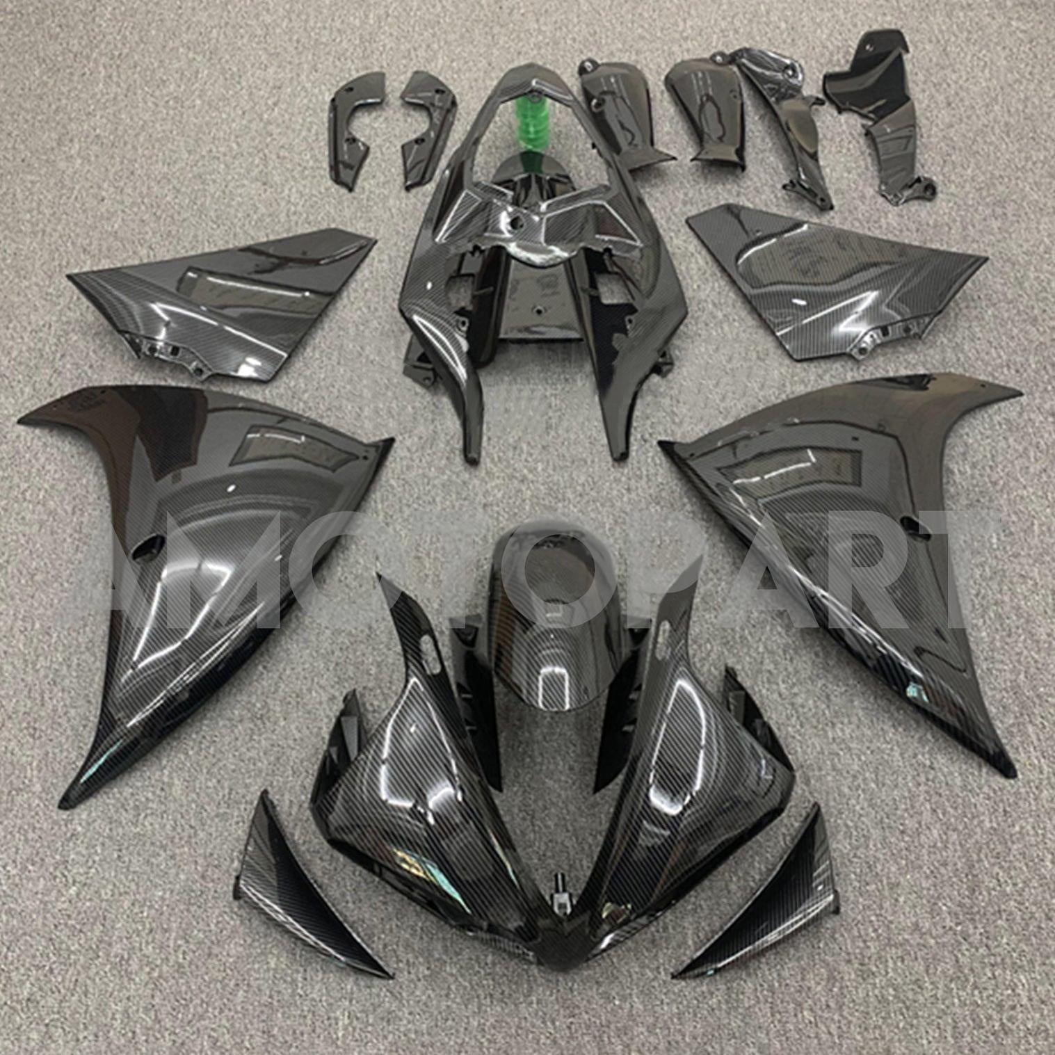 AMOTOPART 2012-2014 YAMAHA YZF 1000 R1 kolfiber Black Fairing Kit
