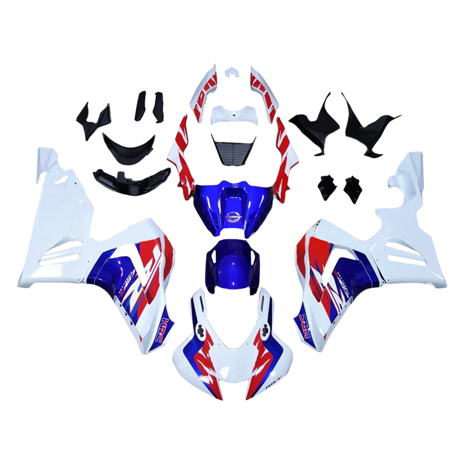 Kit de carénage Amotopart Honda CBR1000RR-R 2020-2023 blanc et bleu