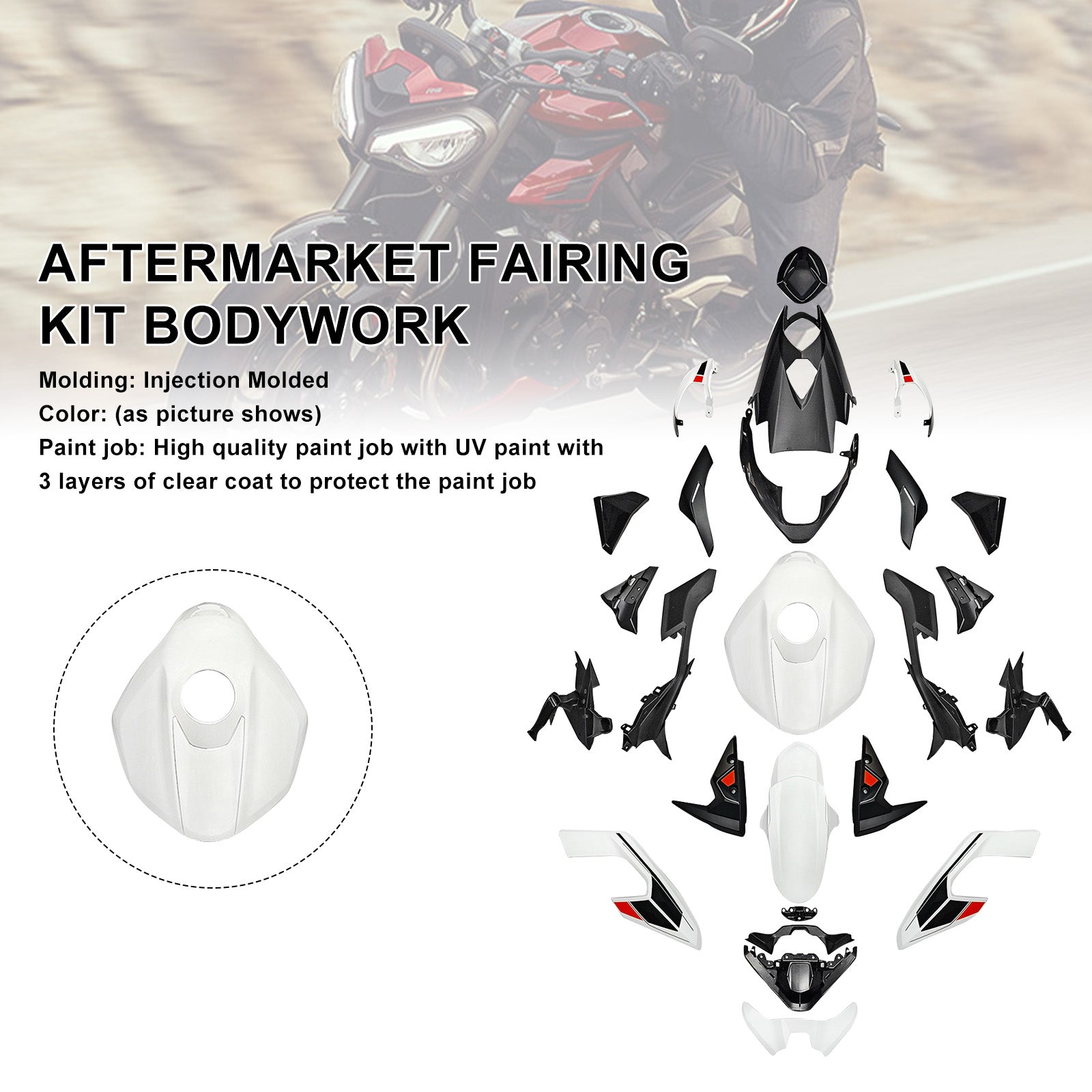 Amotopart 2023–2025 Triumph Street Triple 765 R/RS Verkleidungsset-Kollektion