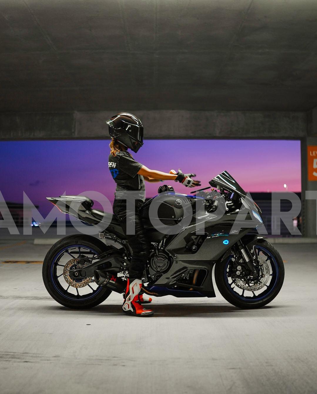 AMOTOPART 2021-2025 YAMAHA YZF-R7 kolfiberblått fairing kit