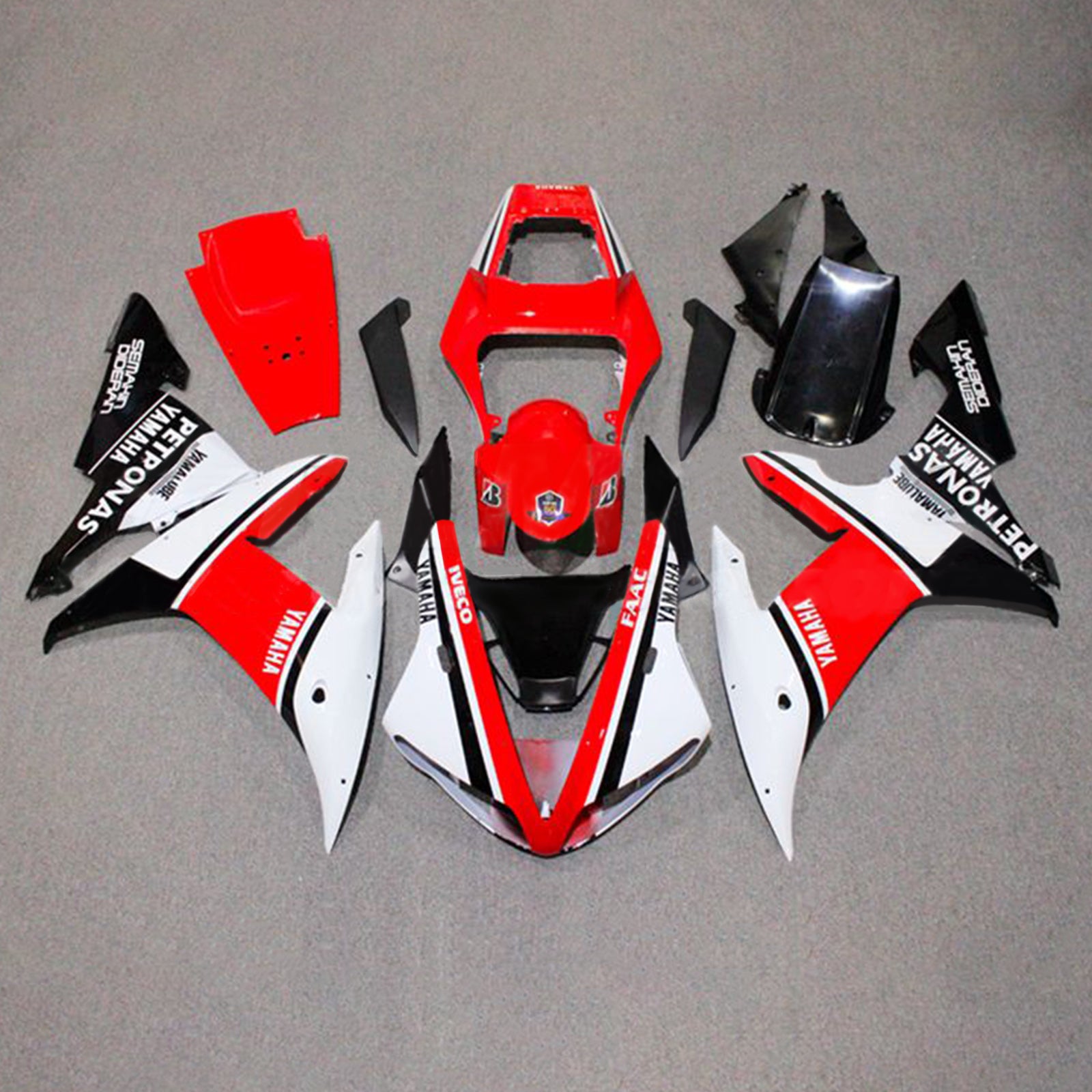 Amotopart 2002-2003 YZF-R1 Yamaha Black&Red Style4 Fairing Kit