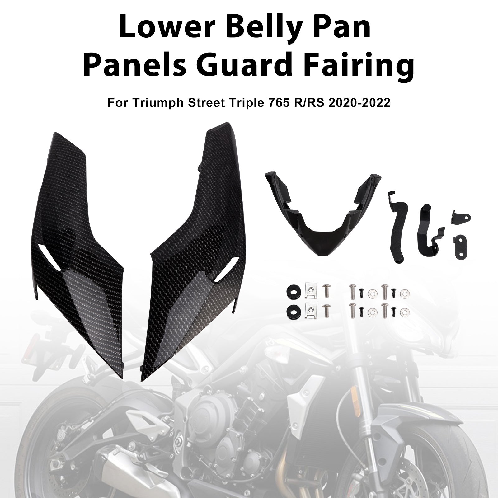 2020-2022 Street Triple 765 R/RS Lower Belly Pan Panels Guard Fairing