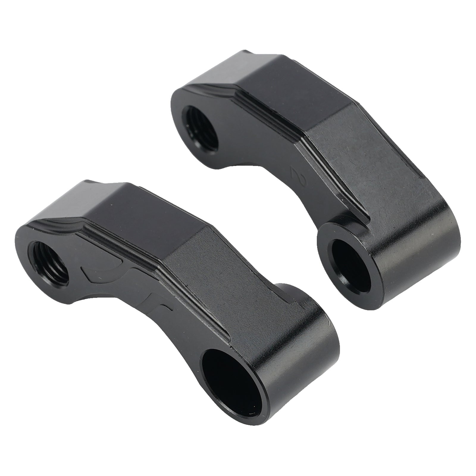 Paar schwarze Aluminium-Spiegelverlängerungen, Riser-Verlängerung, 10 mm, universell