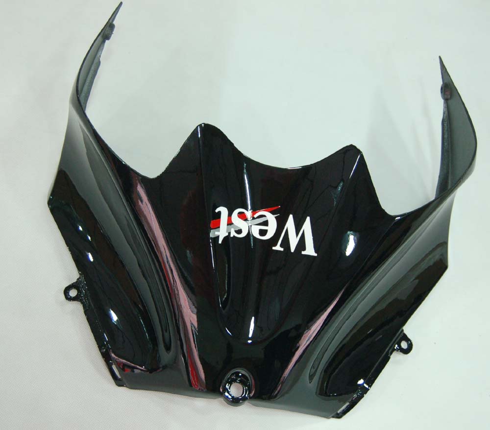 Amotopart 2006-2011 Kawasaki ZX14R Black with White logos Fairing Kit