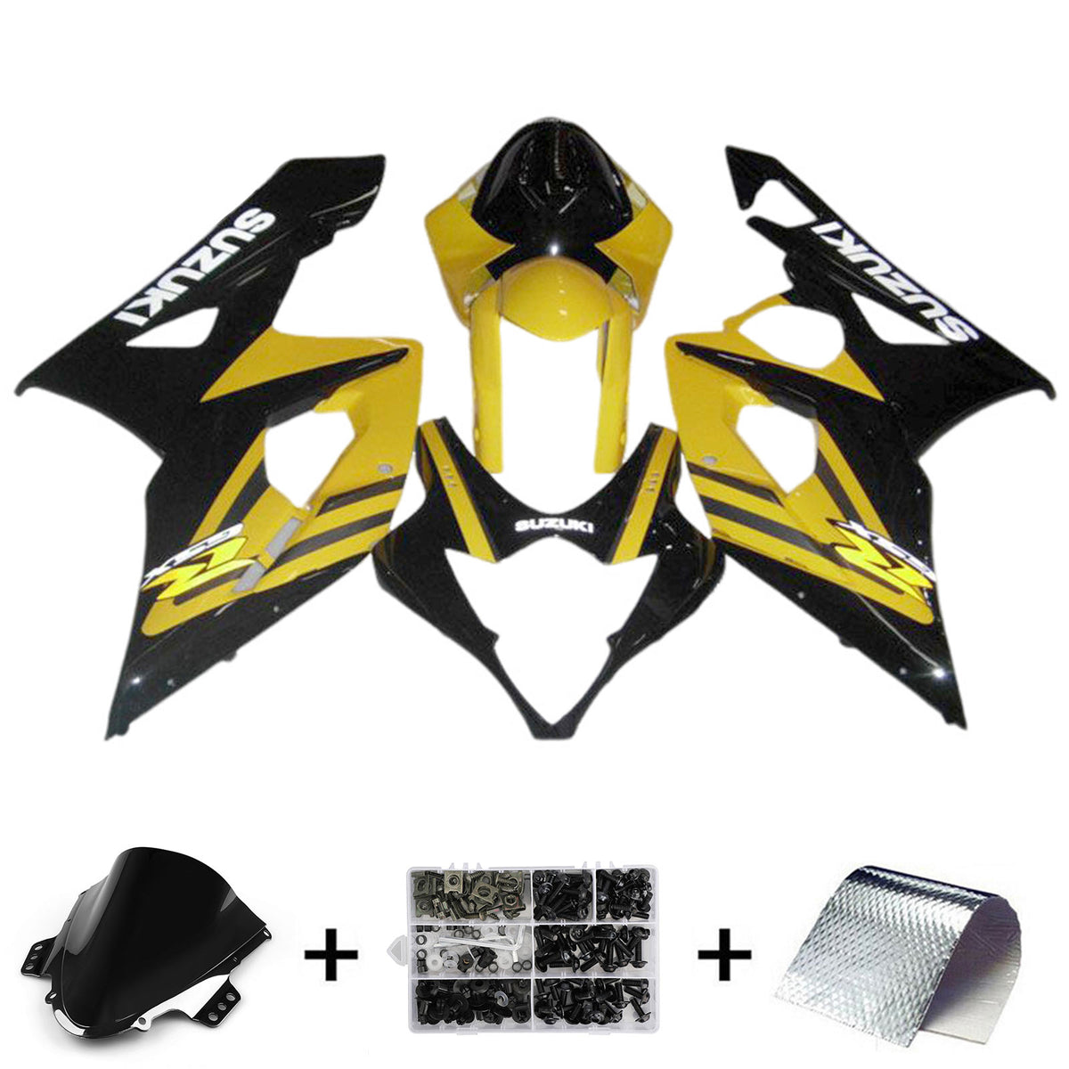 Amotopart 2005-2006 K5 GSXR1000 Suzuki Yellow&Black Fairing Kit