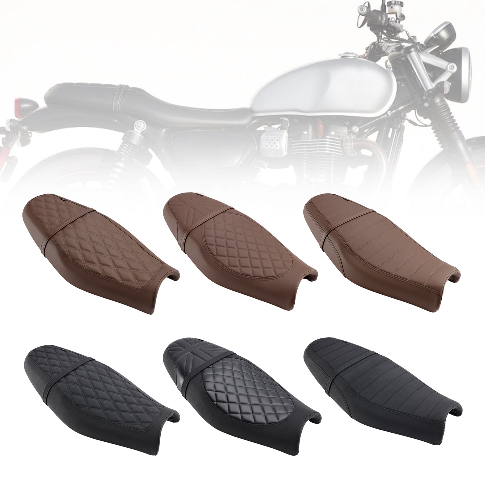 Fahrer-Beifahrersitz vorne hinten Kissen passend für Triumph Street Twin 16–22 Speed ​​Twin 900 23–24