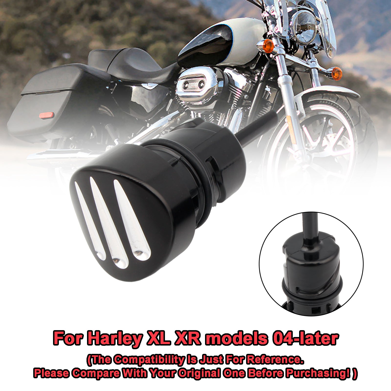 04-16 スポーツスター XL883 XL1200 オイルディップスティック タンク