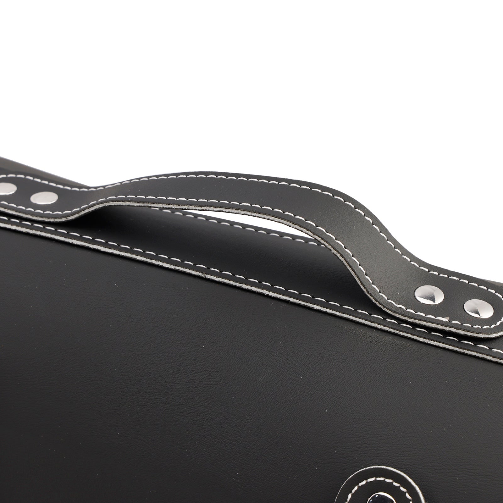 SaddleBag Bok Storage Torka ogonowa uniwersalne dopasowanie koloru pu białe dla motocykla białe