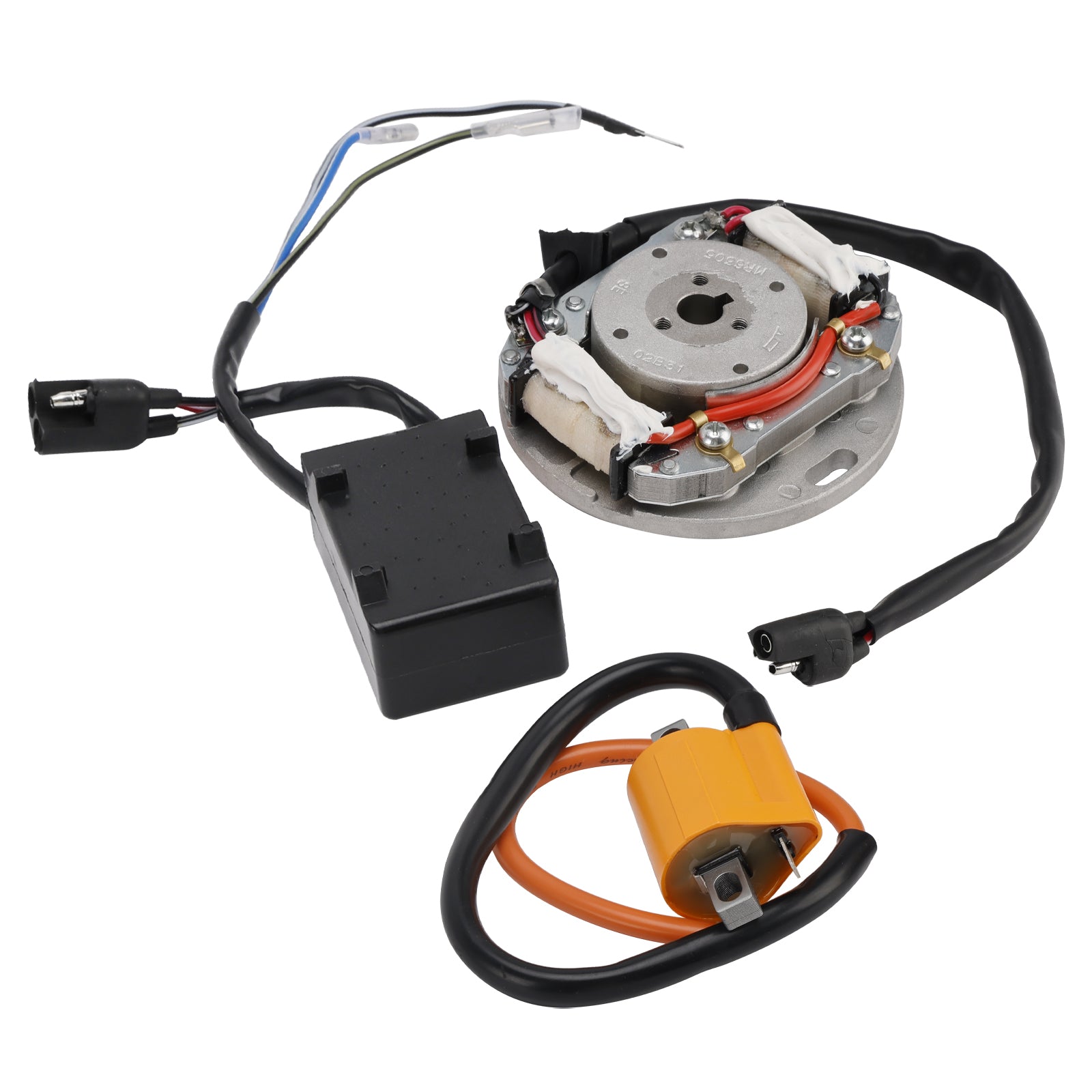Suzuki RM125 RM250 RM400 RM500 Stator Flywheel Rotor CDI Ignition Coil Kit