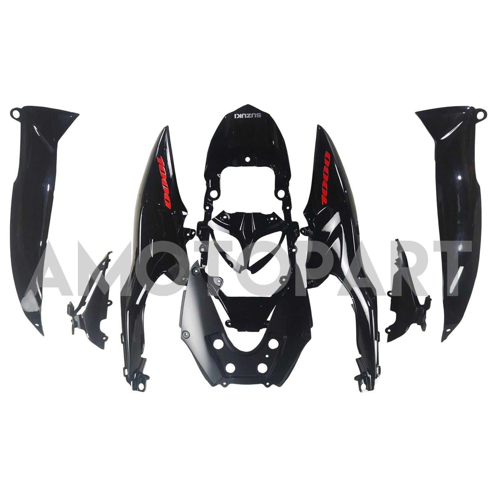 Amotopart 2009-2016 Suzuki GSXR1000 Gloss Black Fairing Kit