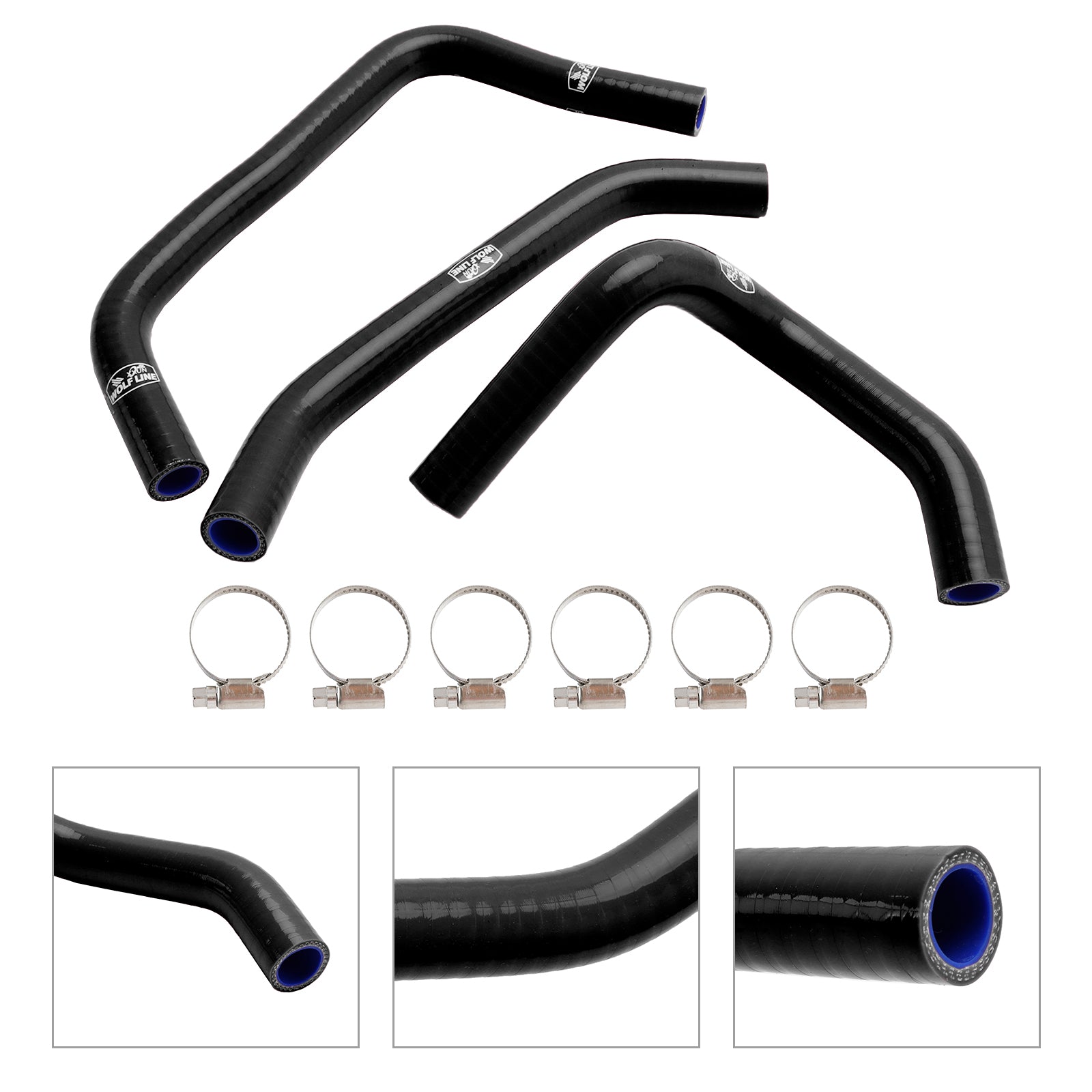 23-24 Kawasaki ZX4R ZX-4RR Silicone Radiator Coolant Hose Kit