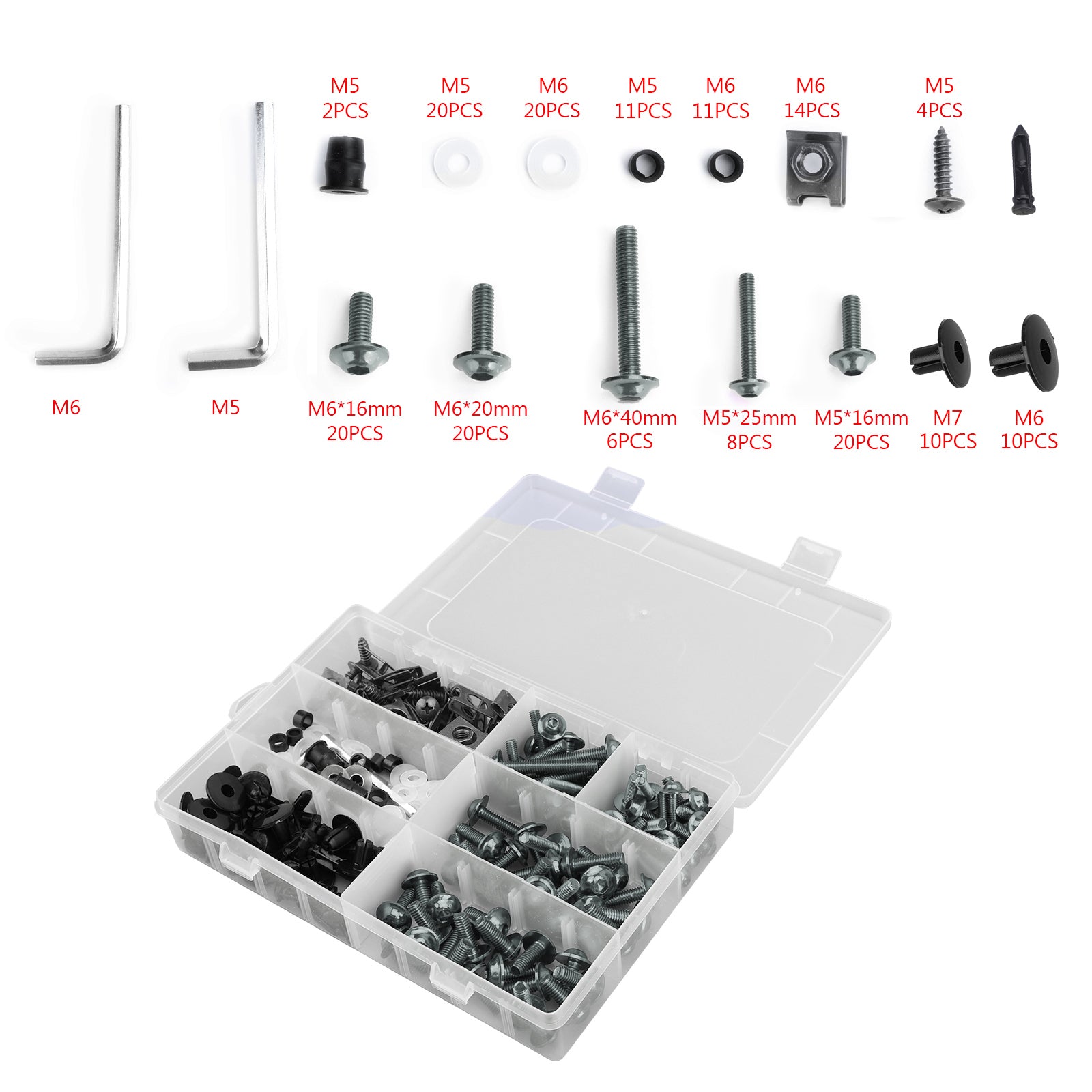 Yamaha Ducati Honda Kawasaki Titanium Fairing Bolts Screws Kit