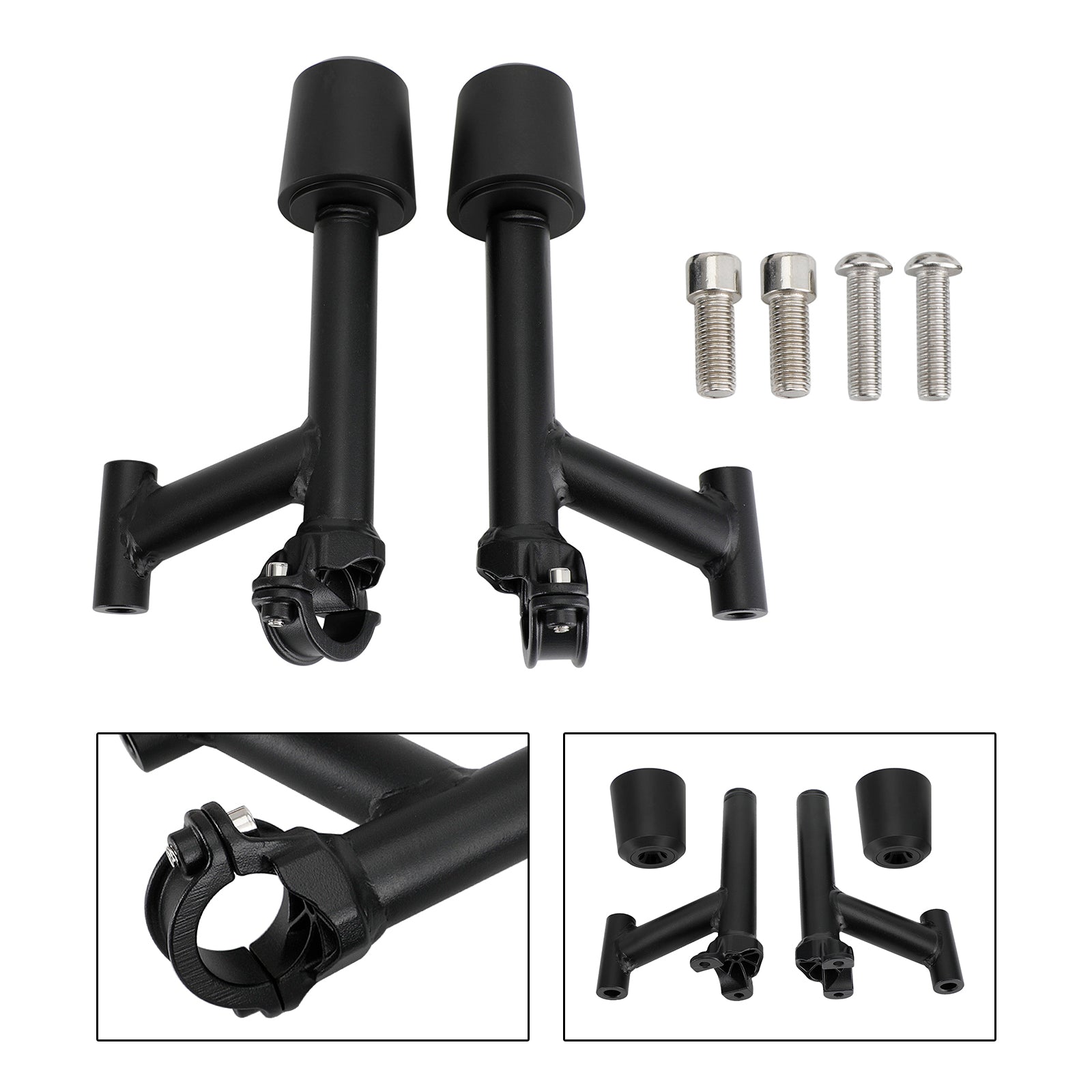 Aluminum Frame Crash Sliders Protection Black Fit For Rc390 Rc 390 2022-2023