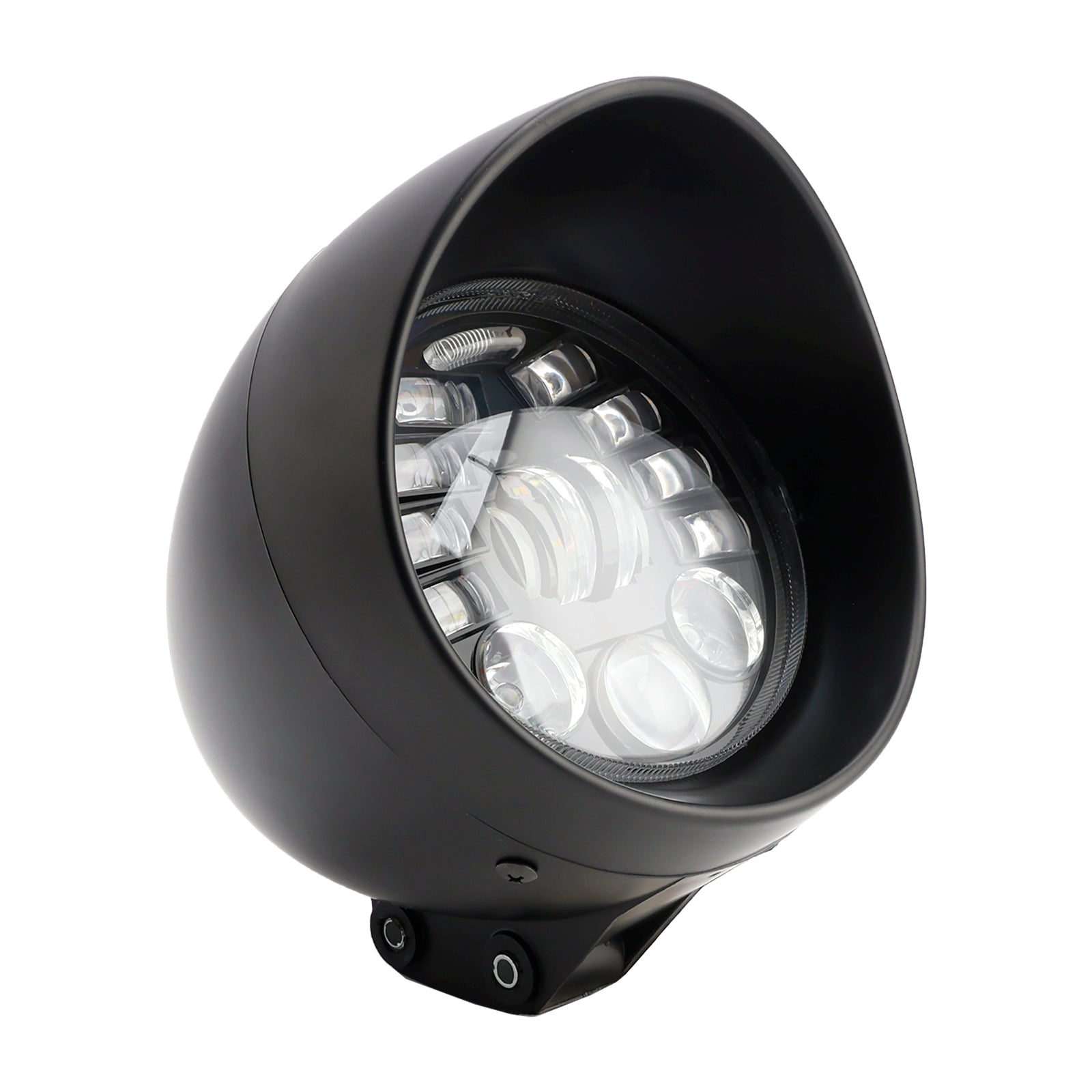 Motorcycle Chrome 5.75" Headlight Lamp Spotlight Universal Multifunctional