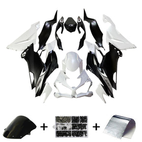 Amotopart 2019-2023 Kawasaki ZX6R Kit de carenado blanco negro