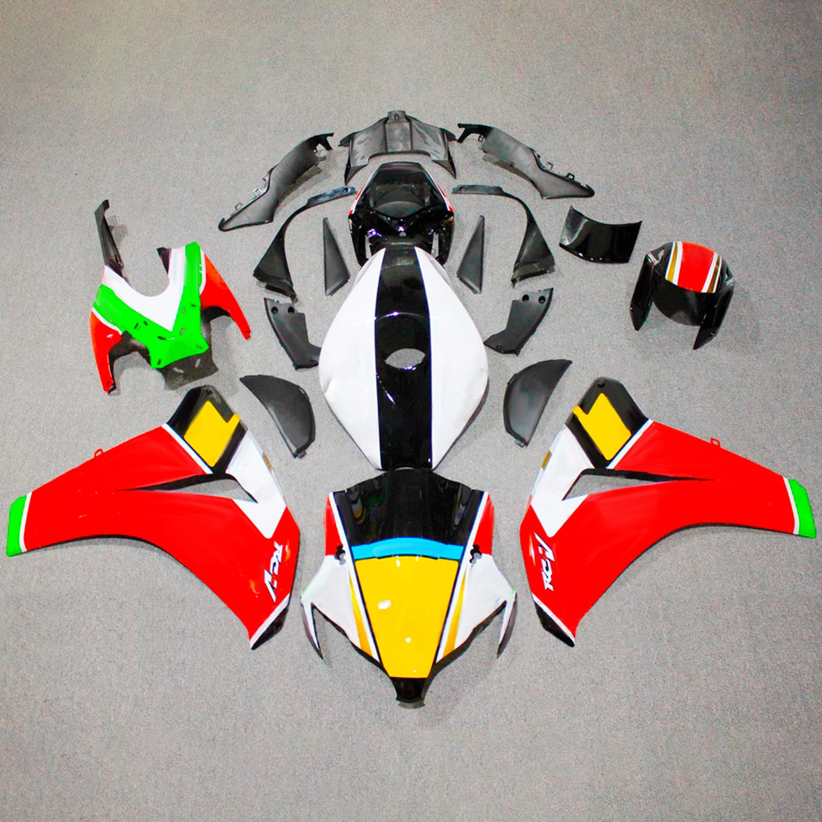 Amotopart 2008-2011 Honda CBR1000RR White/Black/Red Fairing Kit
