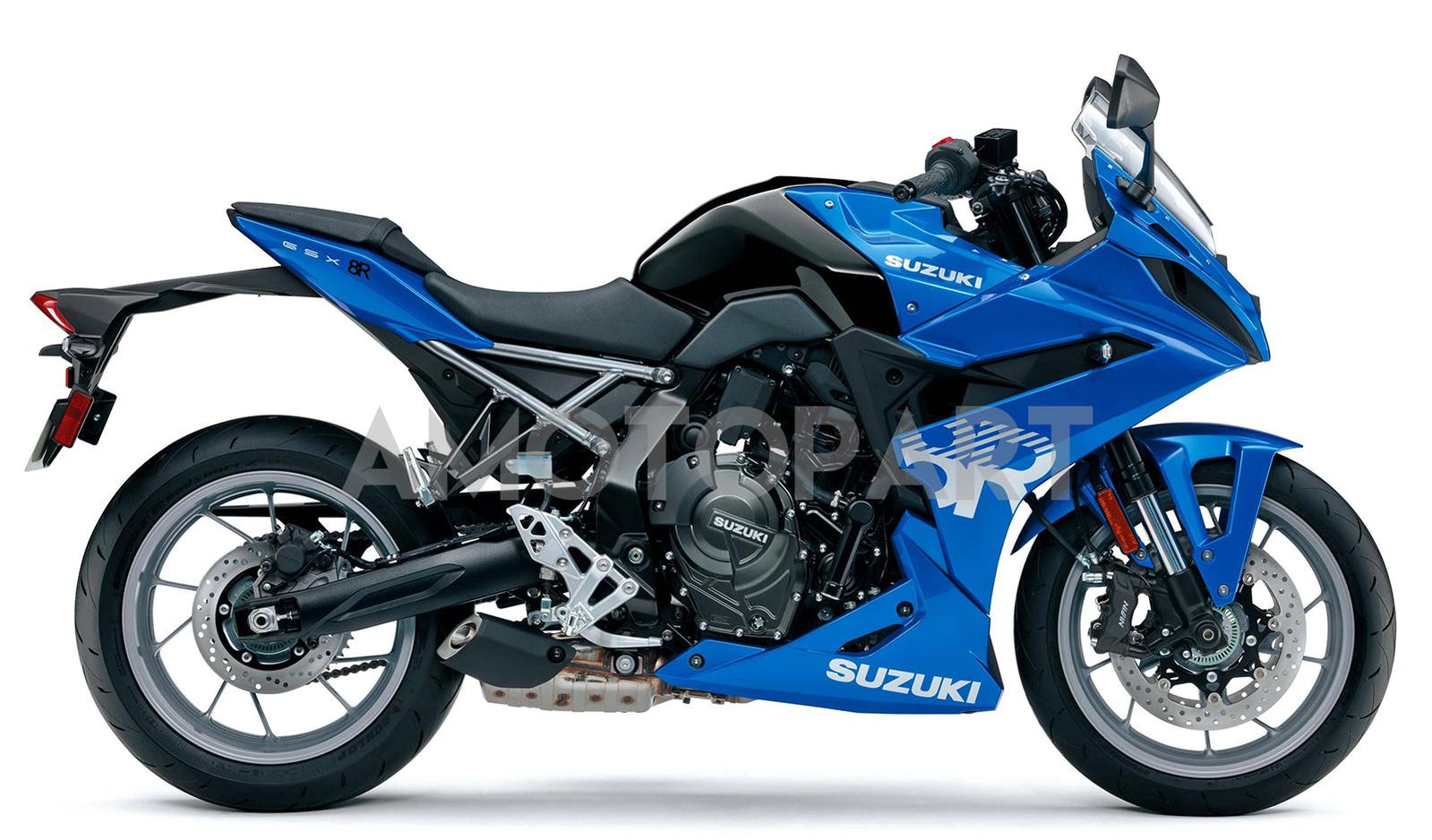 Amotopart 2024-2025 Suzuki GSX-8R Blue White Fairing Kit