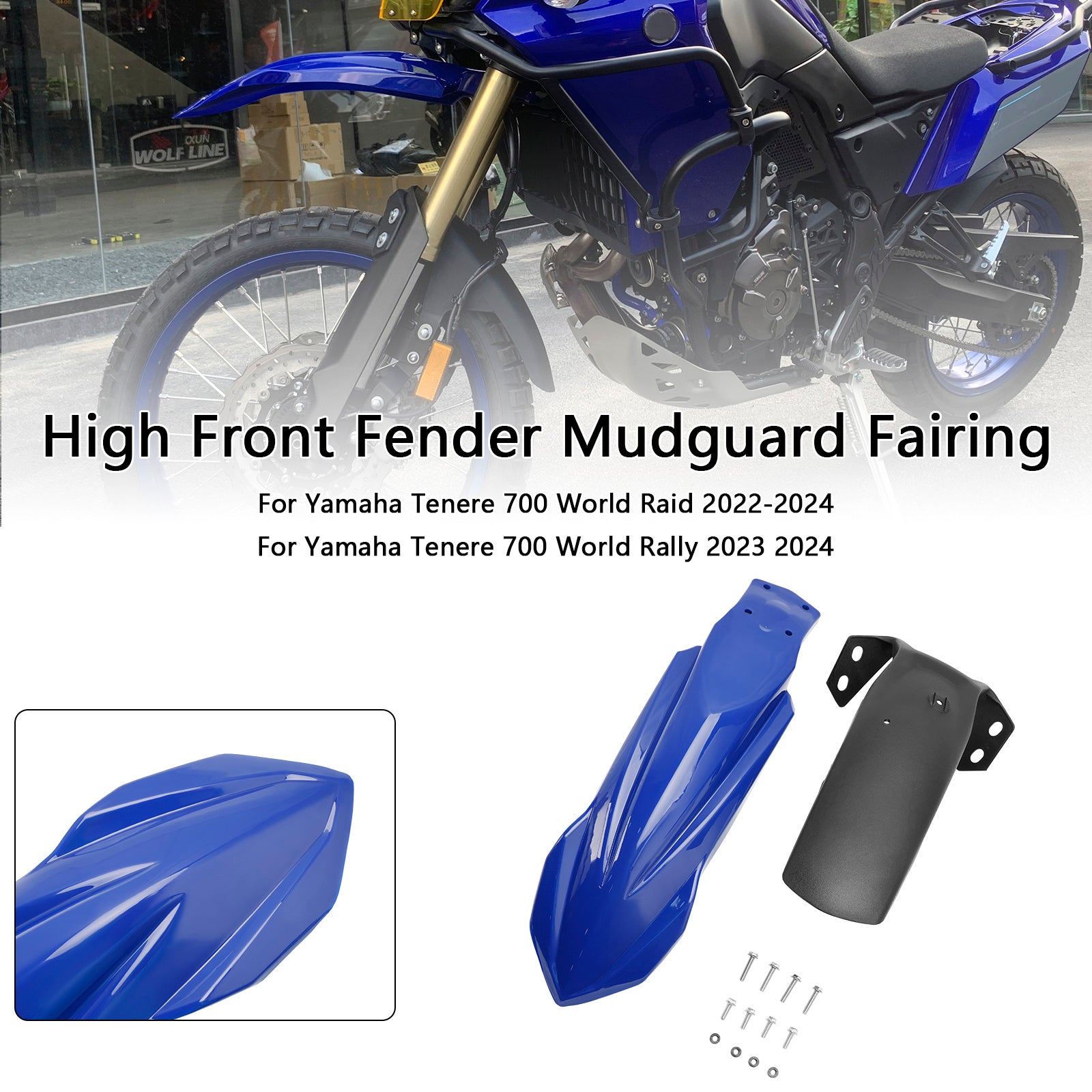 2019-2024 Yamaha Tenere 700 High Front Fender Mudguard Fairing