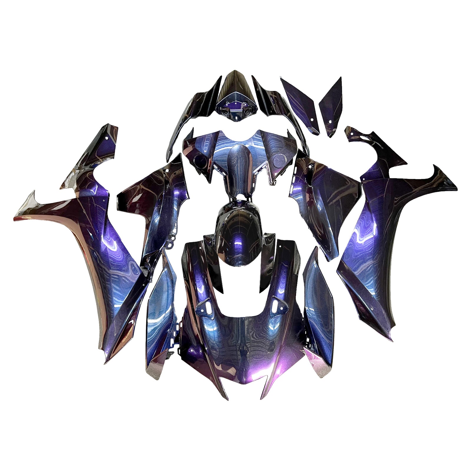 Amotopart 2020-2025 Yamaha YZF-R1 Gradient Purple Blue Fairing Kit