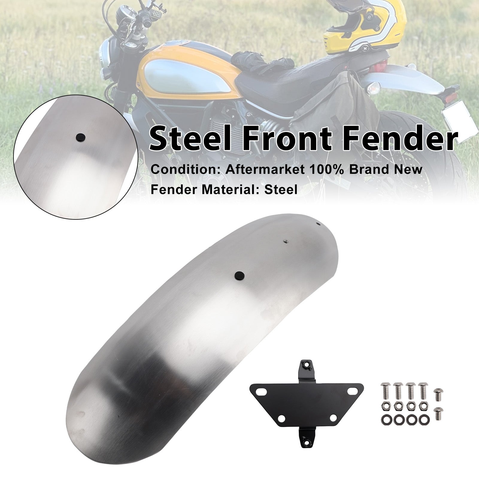 2015-2025 Ducati Scrambler 1100 800 stalen voorspatbordspatbord