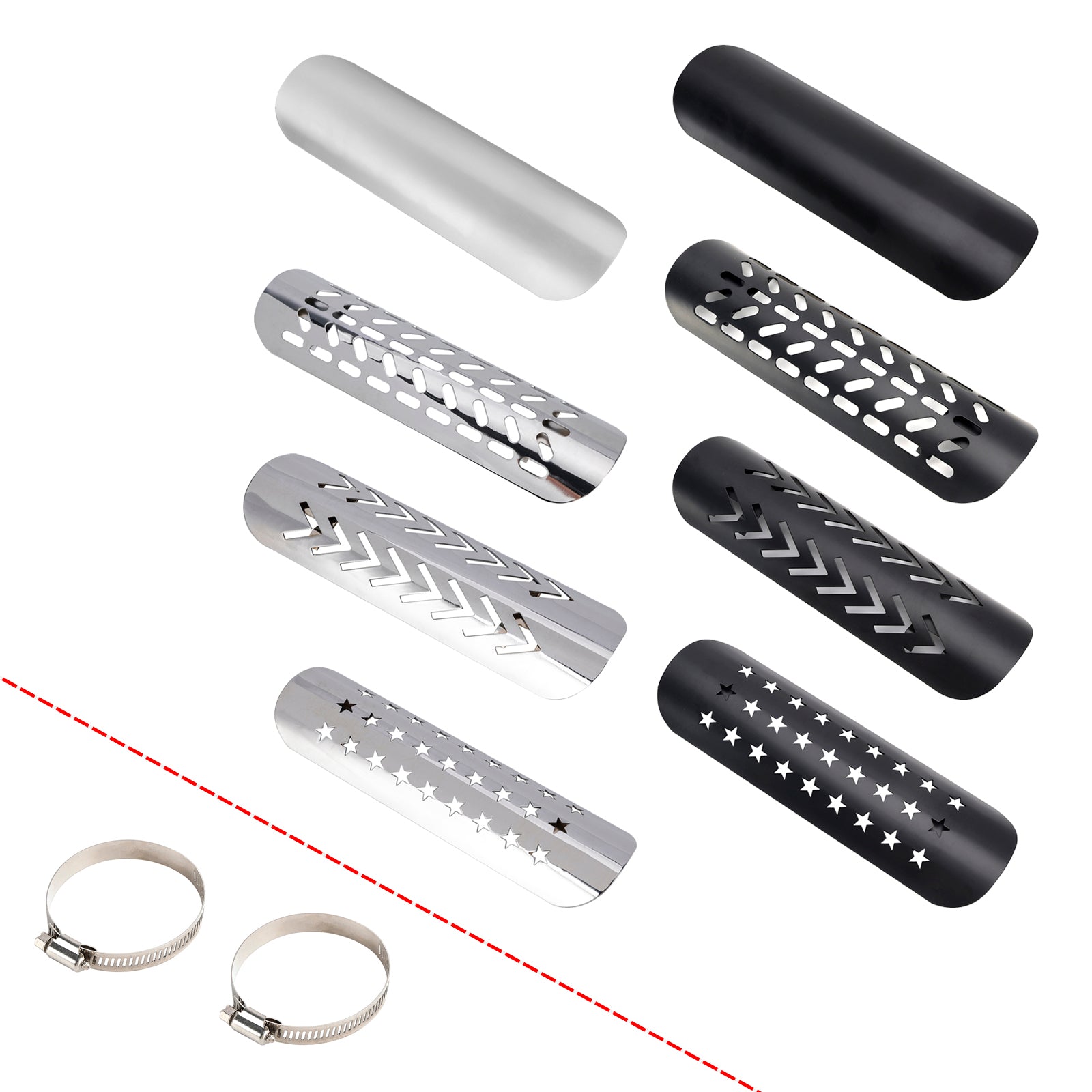 Motorcycle Scooter Cub BlackD Exhaust Side Bracker Cover Steel Decorative Cover