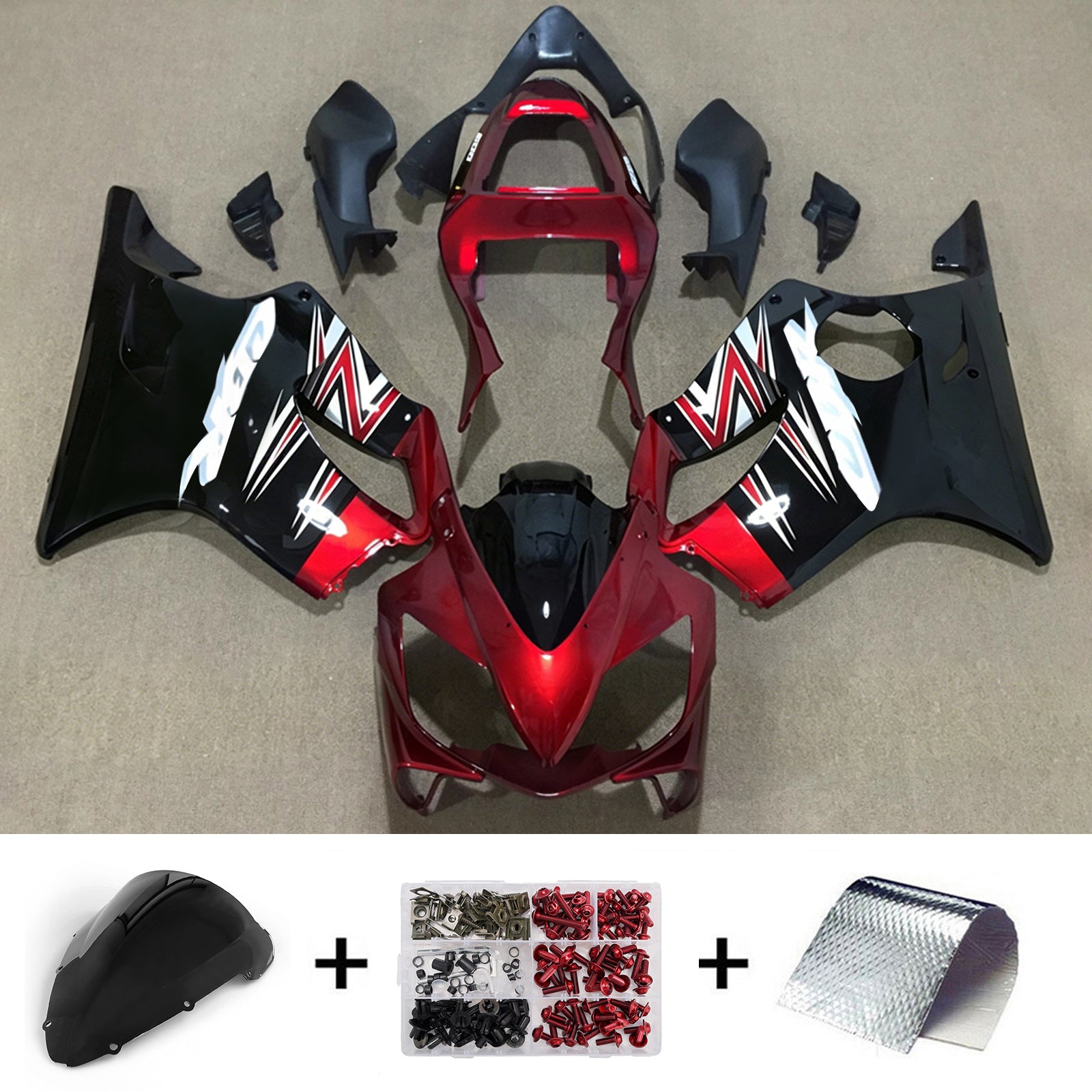 Amotopart 2001-2003 Honda CBR600 F4i Red Black White Sada kapotáže
