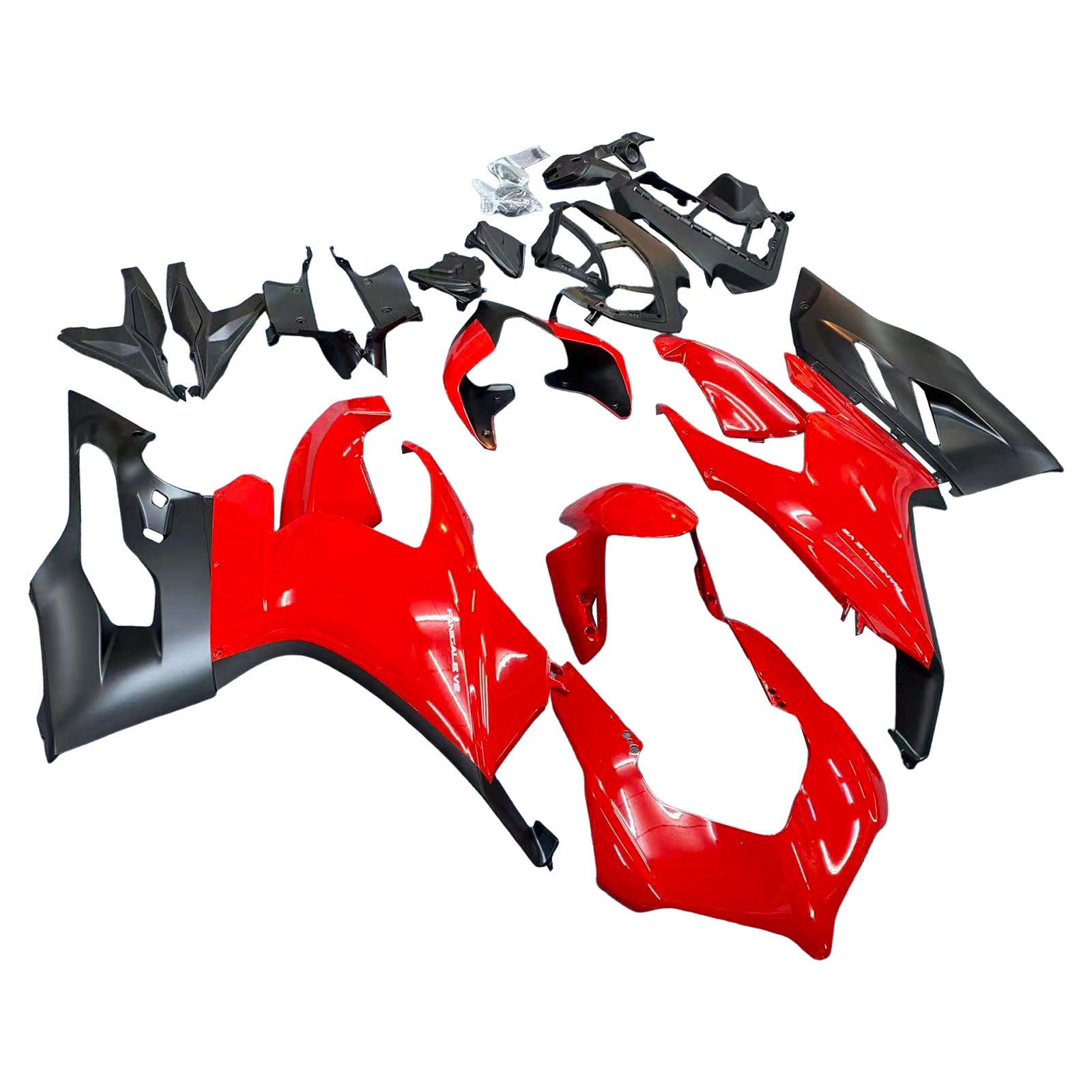Amotopart 2020-2024 Ducati Panigale V2 Black/Red Fairing Kit