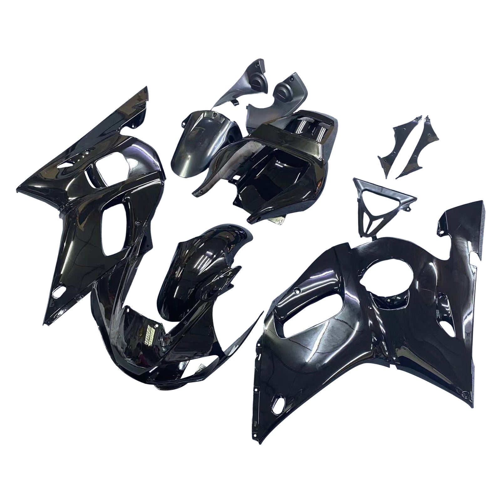 Amotopart 1998-2002 Yamaha YZF 600 R6 Black Fairing Kit