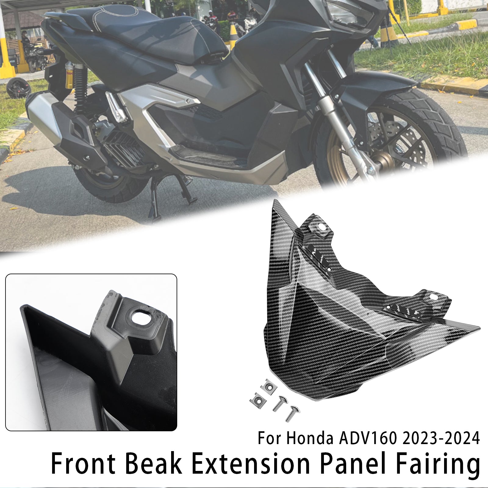 23-24 Honda ADV 160 Front Beak Extension Nose Panel Fairing