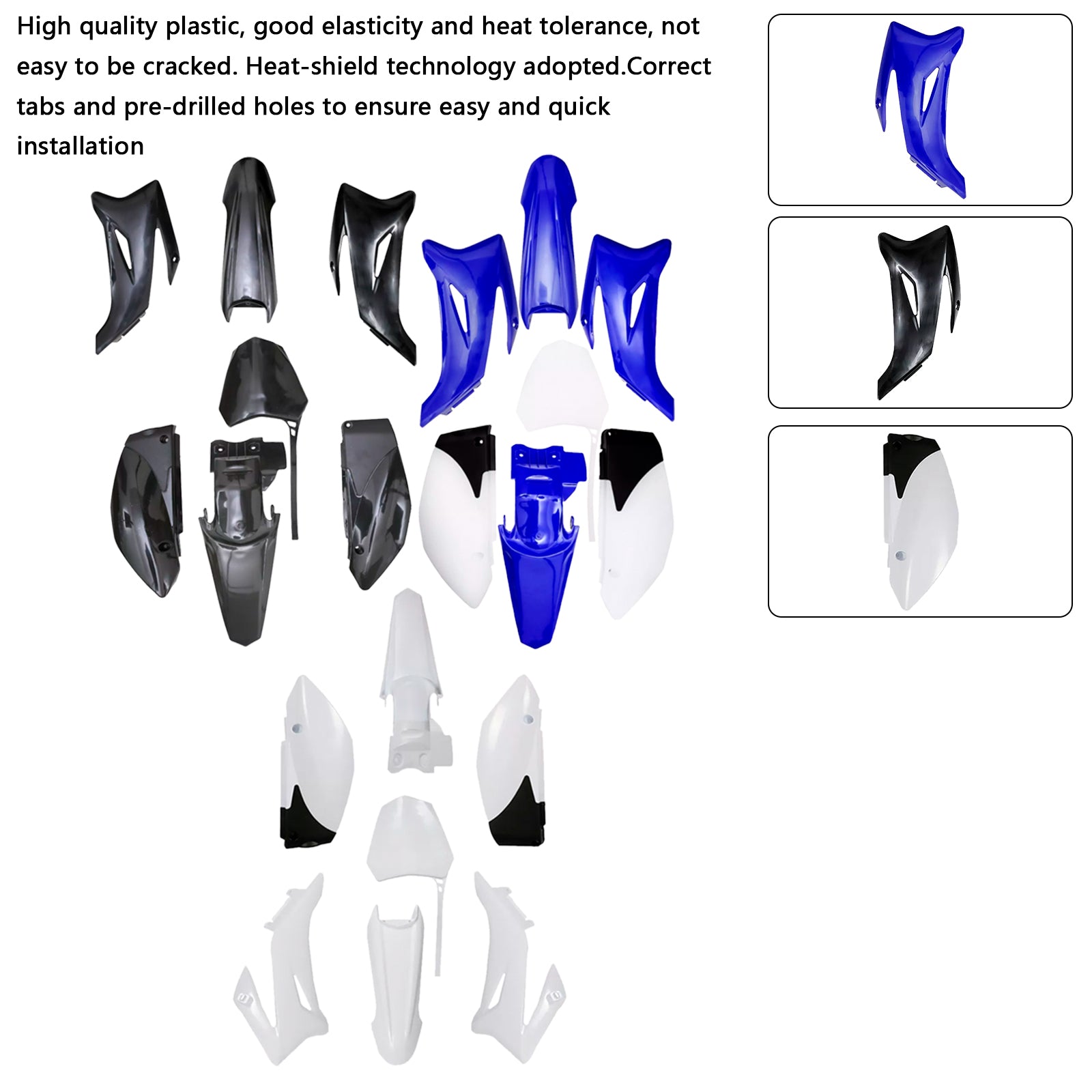 Yamaha TTR110 Dirt Bike Body Plastic Kit Fender Faming