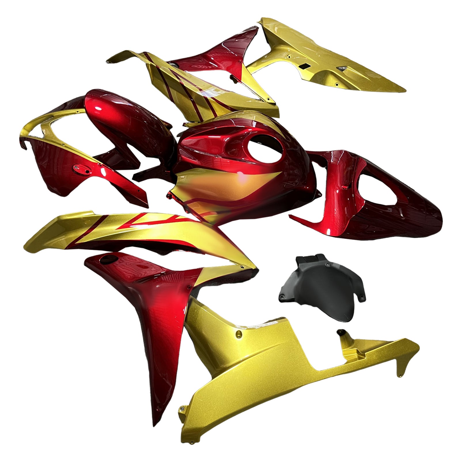 Amotopart 2007-2008 Honda CBR600RR Red Gold Fairing Kit
