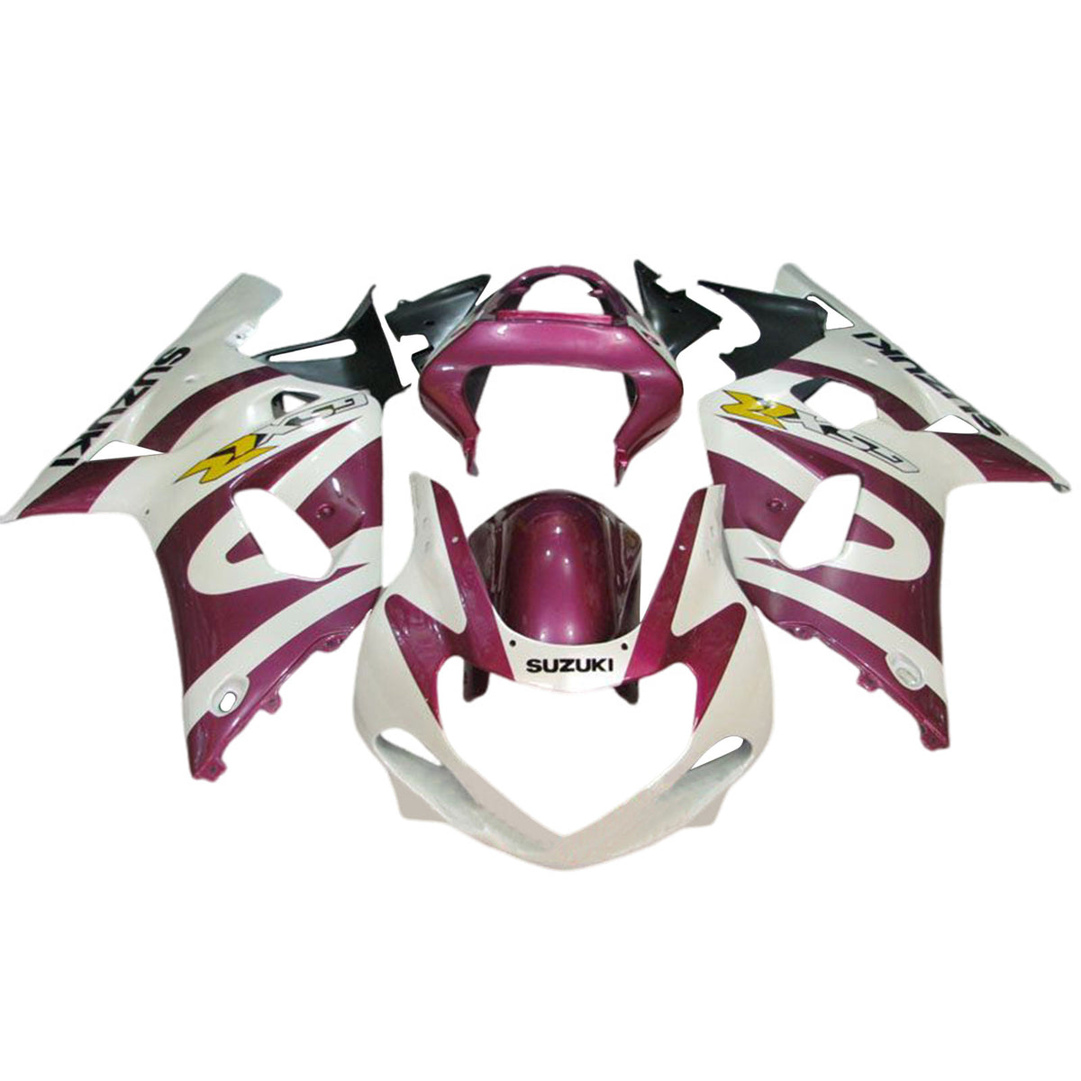 Amotopart 2001-2003 GSXR600 2000-2003 GSXR750 K1 Suzuki Kit de carénage violet blanc