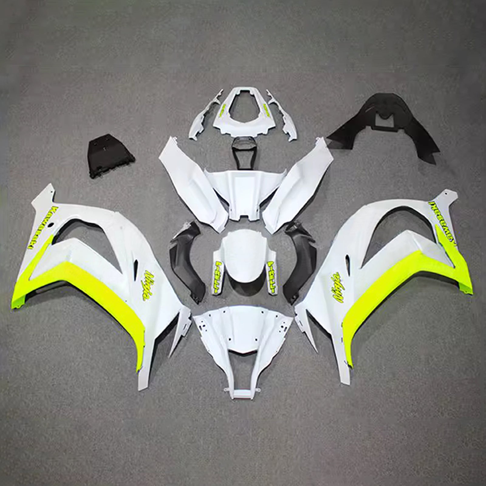 Amotopart 2011-2015 Kawasaki ZX10R Black Yellow Fairing Kit